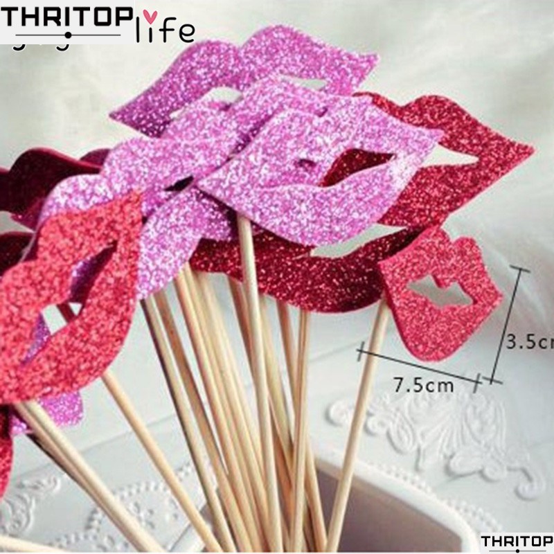 JOY-ENLIFE 10pcs Funny Lip Eva DIY Photo Booth Props Adult B - 图1