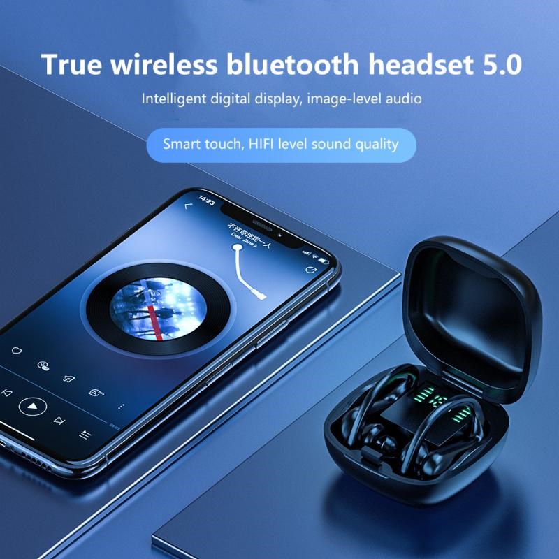 Bluetooth 5.0 Mini Headset Wireless Earphones TWS 9D HIFI S - 图0