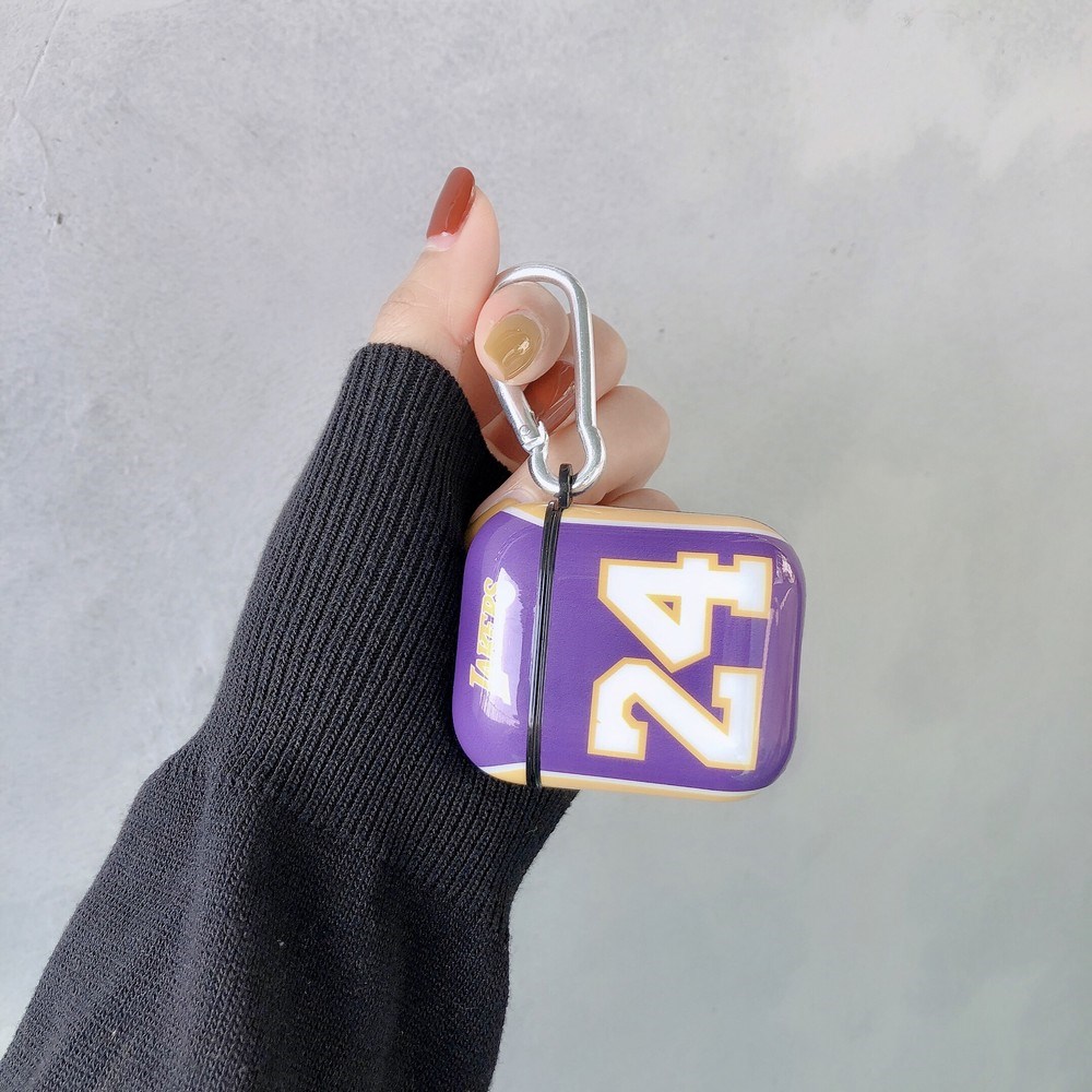 Laker No.24 Basketball Jersey Case For Airpods 1/2 Soft Sho-图3