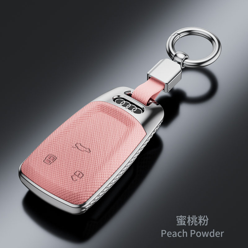 奥迪A6L钥匙套2023款A3L男士Q4etron高档Q5etron扣Q7 A7 A8 Q8 Q6 - 图1
