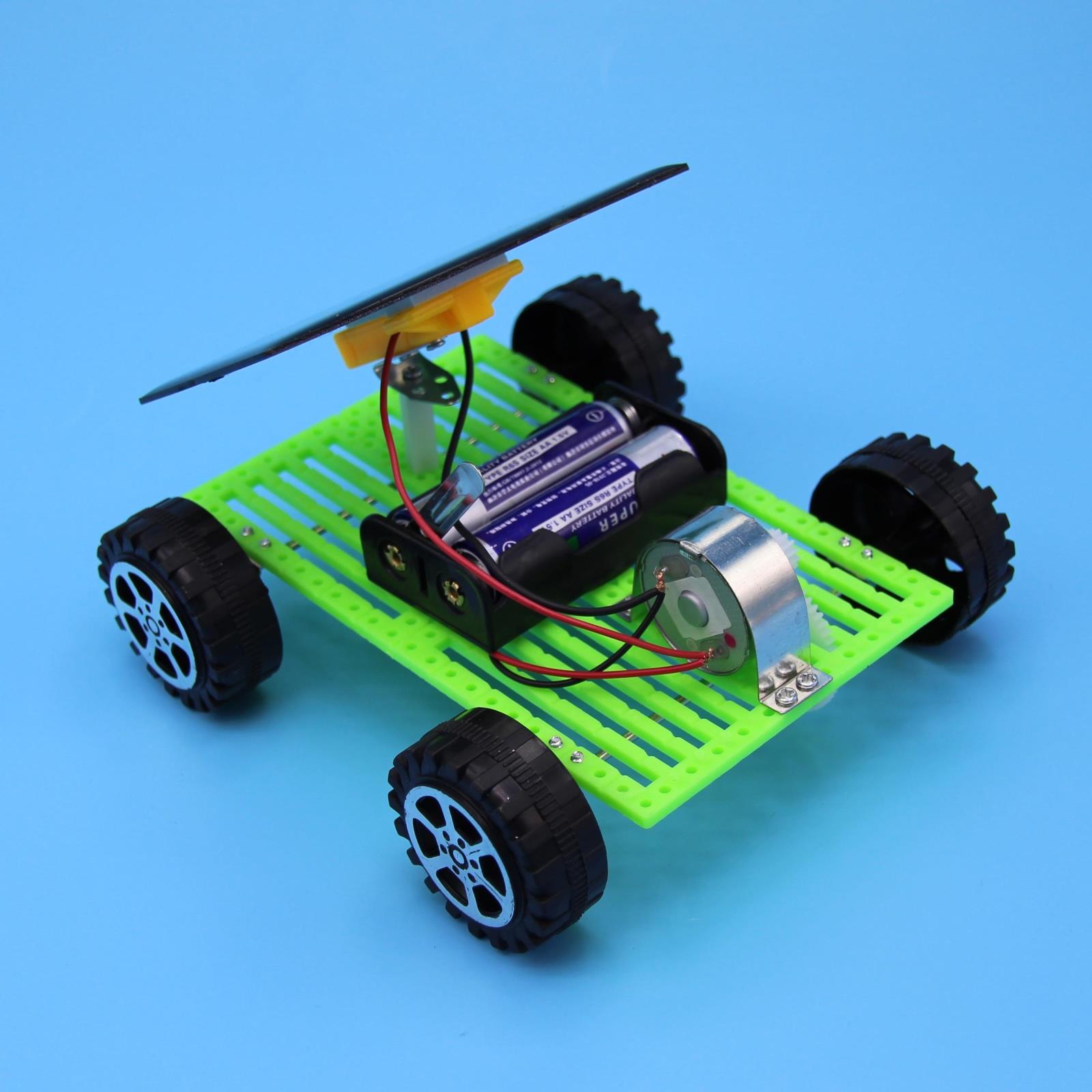 科学实验玩具太阳能双动力小车小学生diy手工科技小制作发明材料