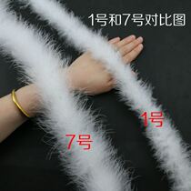 Self-Prolific Self Selling Diy White Feather Strips Turkey Wool Ostriches Ostriches Wool Top Finish Clothing Handmade Home