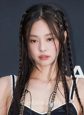 jennie同款圆形金属发扣夹