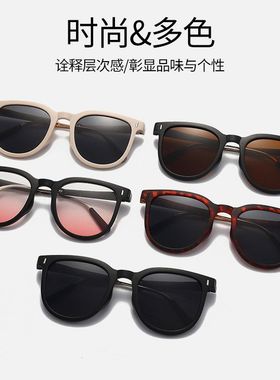 折叠墨镜女款2025新款米白色显脸小防紫外线开车专用偏光太阳眼镜