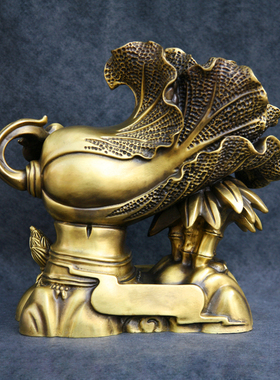 黄铜福禄白菜摆件聚宝盆