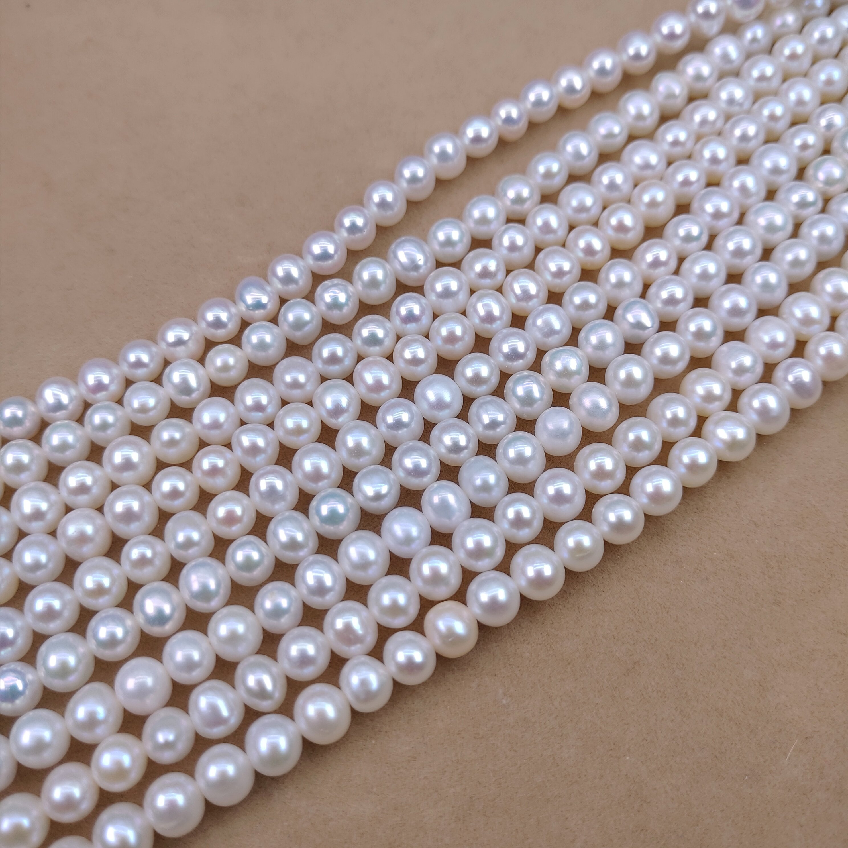 5-5.5mm强光近圆鸡蛋圆天然淡水珍珠散diy手工项链手链饰品材料,淘宝优惠券,粉丝福利购,淘宝优惠卷
