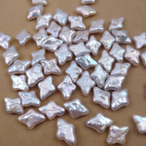 天然强光十字星星四角星星巴洛克珍珠淡水珍珠散珠diy饰品材料 - 图3