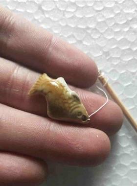 太公钓鱼 鱼竿 鱼鞭 小鱼仔 陶瓷配件  配件手工制作介意者慎拍