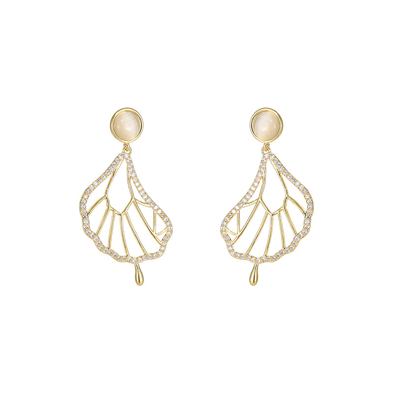 轻奢高级感猫眼石耳钉女士新款精致耳环耳坠小众设计气质简约耳饰,淘宝优惠券,粉丝福利购,淘宝优惠卷