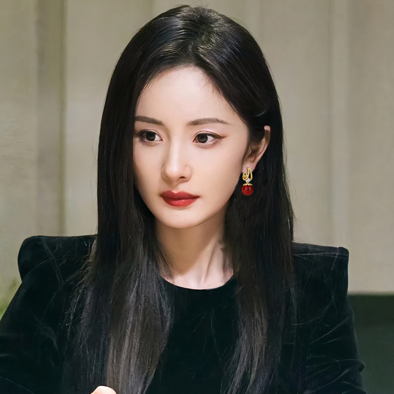 安可拉红色耳钉2026新款爆款高级感轻奢气质大气耳环小众耳扣耳饰,淘宝优惠券,粉丝福利购,淘宝优惠卷