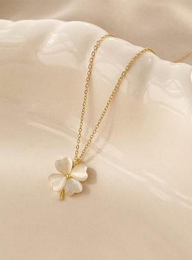 气质百搭小众四叶草项链