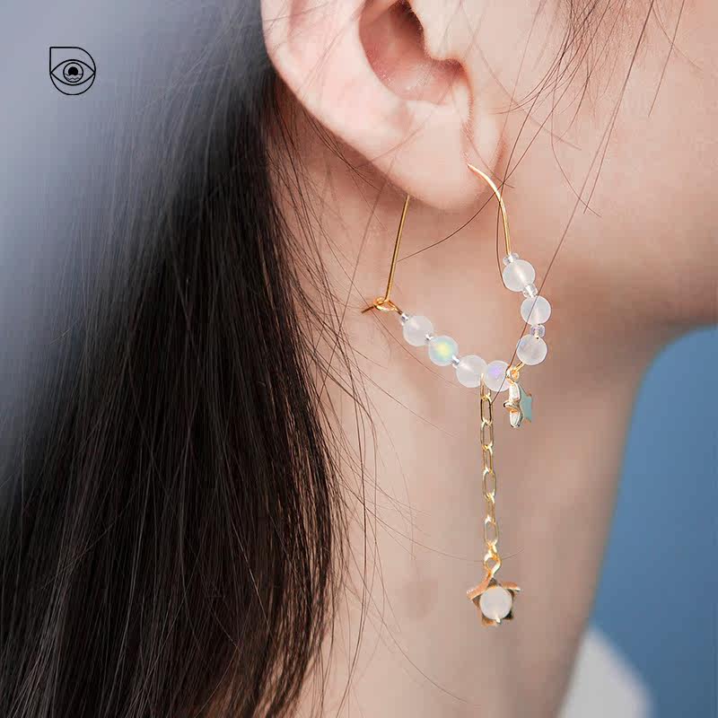 汐之原创设计铜镀18k金女新潮耳钉 汐之首饰耳钉