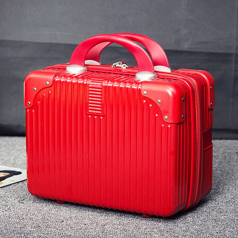 韩版14寸化妆箱收纳女小结婚手提箱 三正箱包旅行箱