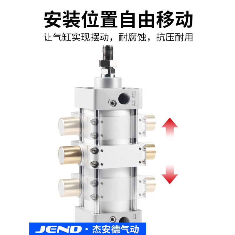 SC气缸附件TC32/40/50/63/80/100/125中摆支架配件快装式中间耳轴 - 图1