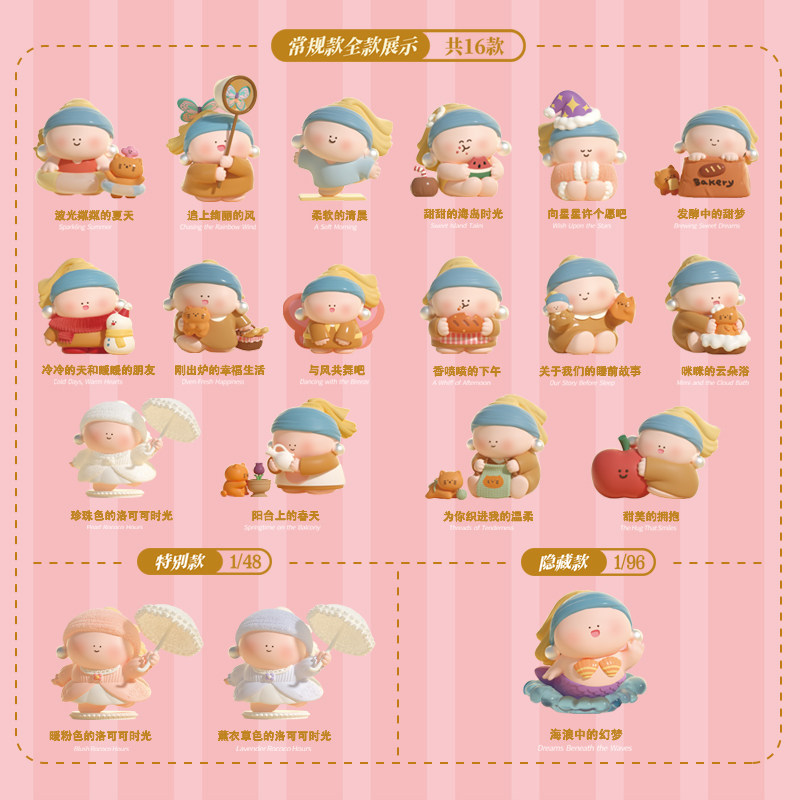 大美术馆 温柔时光戴珍珠耳环的少女盲盒手办女桌面摆件生日礼物,淘宝优惠券,粉丝福利购,淘宝优惠卷