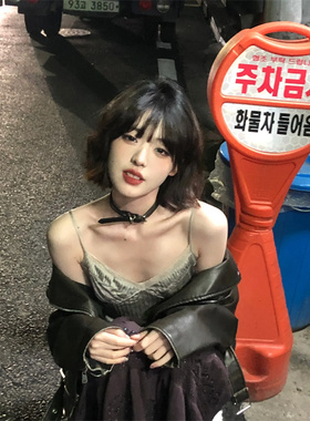 y2k甜酷风朋克皮带项圈颈链