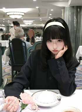 韩系ins风白色缎面发箍