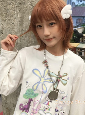 原宿亚文化闪闪草莓项链