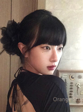 古早味高级感黑色羽毛抓夹