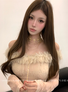 复古高级感金色流苏项链