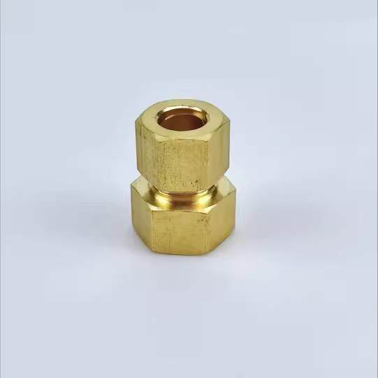 Brass inner wire ferrule straight through M18X1.5-6-8-10mm internal thread pressure gauge connector