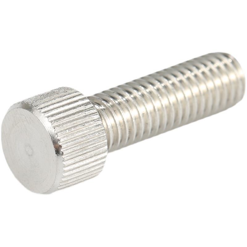 304不锈钢圆形单头螺钉平头滚花手拧螺丝手/扭柄螺栓M2M3M4M5M6M8 - 图3