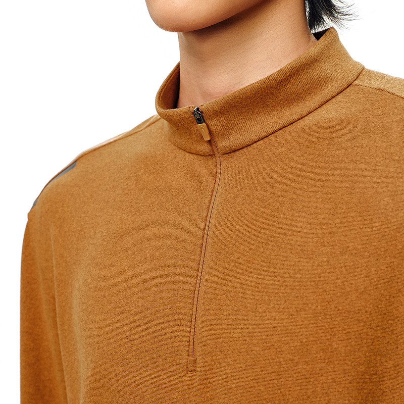 安踏冠军密暖绒长袖T恤男士冬季新款磨毛半拉链运动T恤152540404,淘宝优惠券,粉丝福利购,淘宝优惠卷