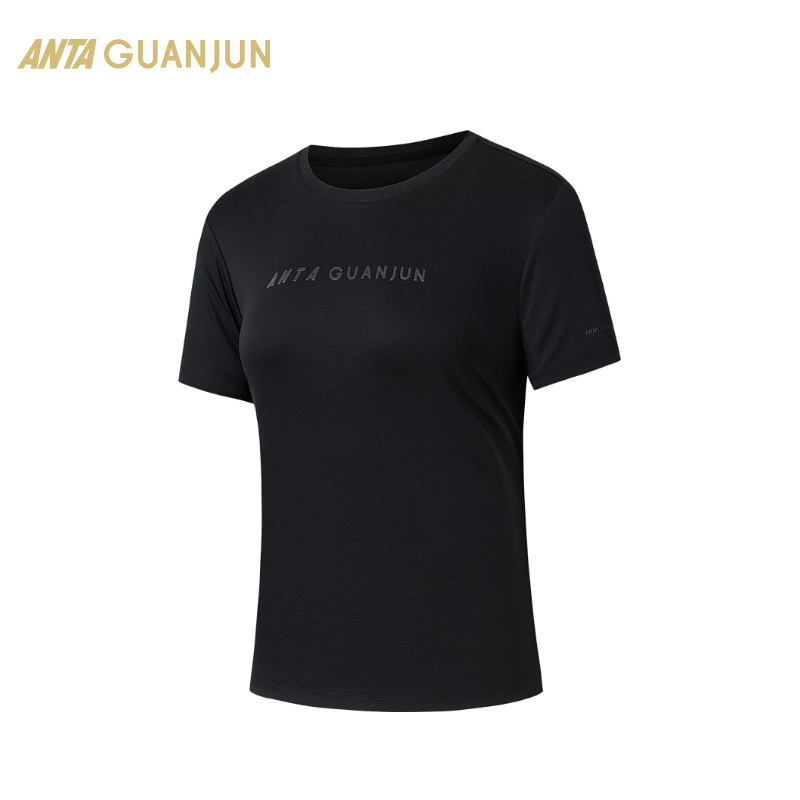 安踏冠军户外系列冰肤短袖针织衫女夏季纯棉圆领运动T恤162520118 - 图2