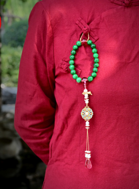 唐景轩女绿玛瑙干青玉清宫廷复古