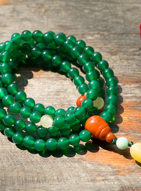 项链念珠水晶手串绿玉髓