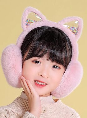可爱猫包耳暖女生小孩捂套