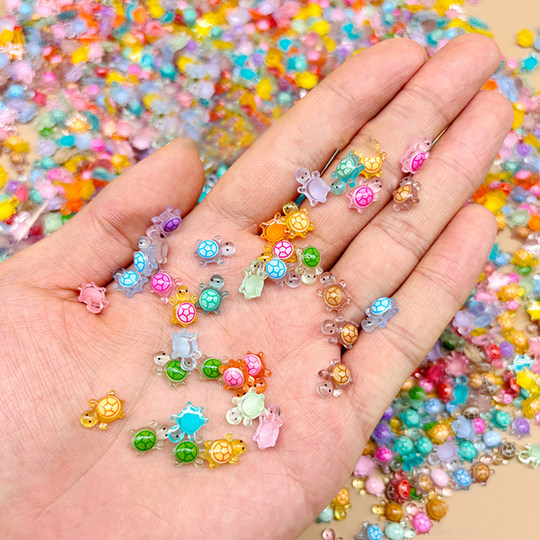 新款夜光彩色小乌龟对对碰迷你版小鼻噶乌龟发光玩具mini公仔摆件