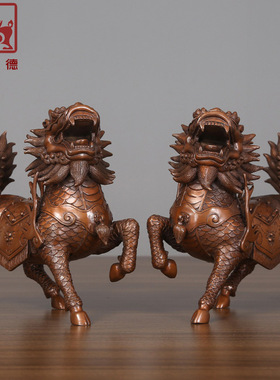 铜聚德纯紫铜纯铜火麒麟