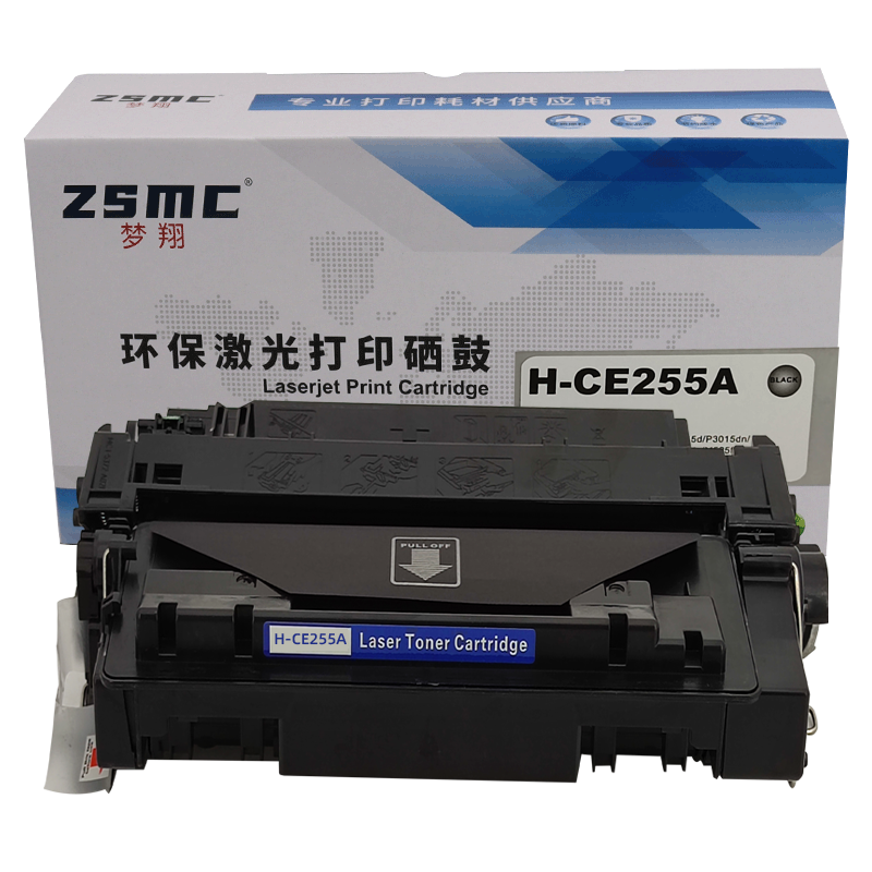 适用惠普CE255A 55A硒鼓HP P3015 P3015d P3015dn LBP6750dn M521dw dn M525f M525f M525dn打印机硒鼓CE255X - 图0