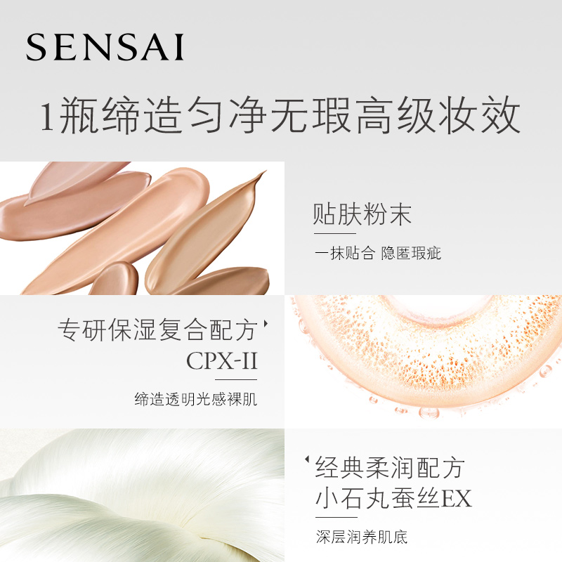 【天猫U先】SENSAI丝光溢彩体验礼防晒粉霜保湿紧致礼盒 - 图3