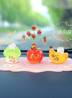 全越树脂卡通果然水果猫装饰摆件