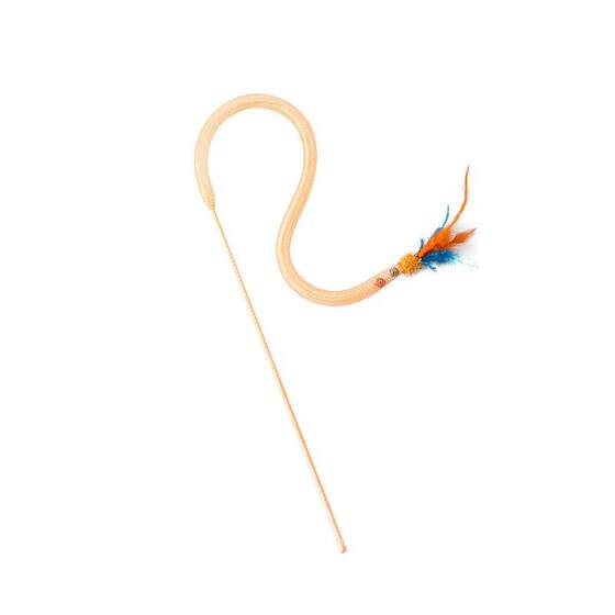 An artifact with a bell to relieve boredom, a snake-shaped chicken feather that is bite-resistant