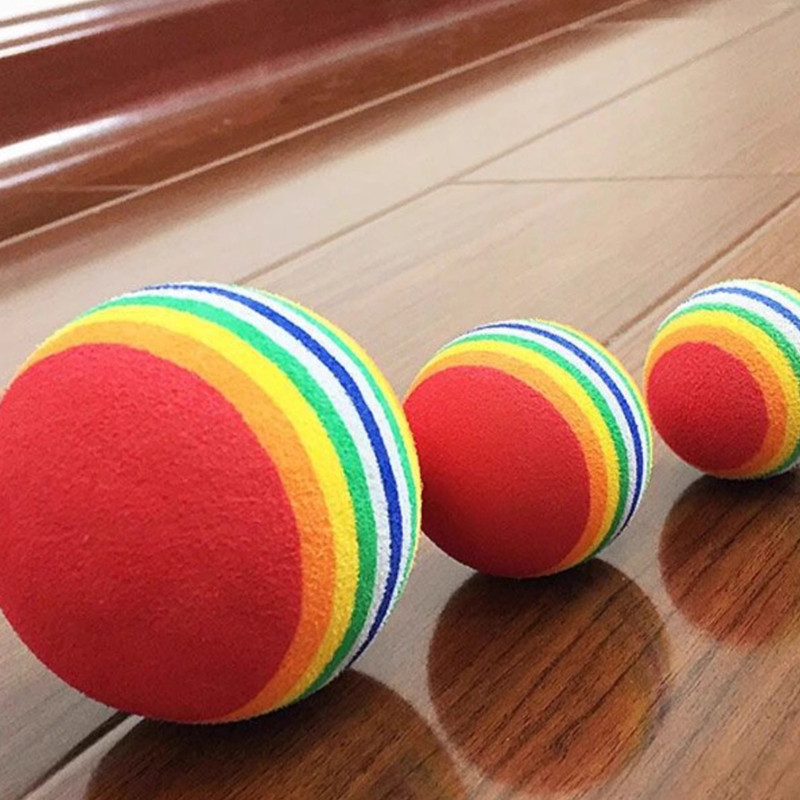 猫力幼猫咪玩具球逗猫球宠物彩虹球EVA小球耐咬微弹力大号静音球,淘宝优惠券,粉丝福利购,淘宝优惠卷