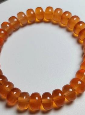 正宗青鱼石鱼惊送石串手圈算盘珠单文玩MMV手串橙色天然手串亲朋