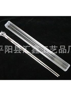 银碗三套 传承皮盒银三件套 银ETC碗筷件碗三件套 银筷六件碗套