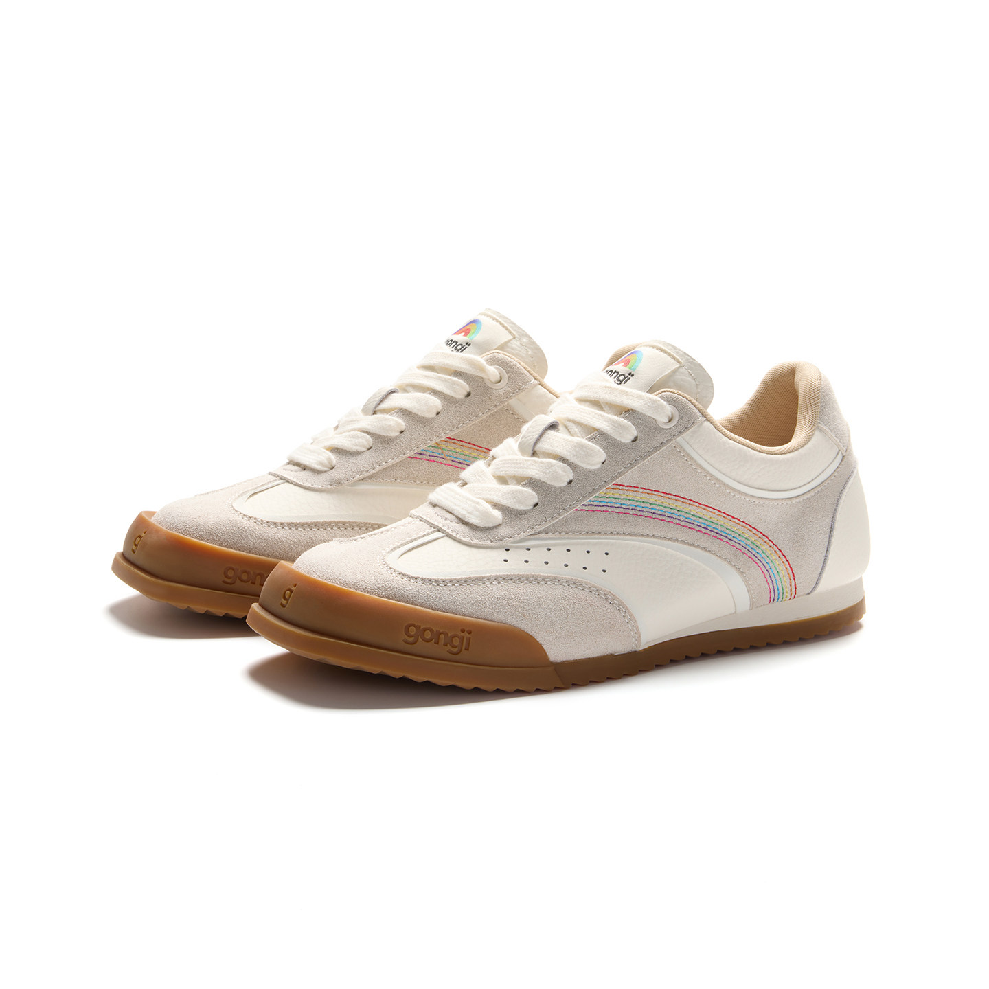 GONGJI红色德训鞋女2025新款内增高休闲运动鞋秋冬板鞋方头鞋子,淘宝优惠券,粉丝福利购,淘宝优惠卷