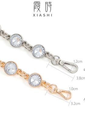 miumiu水钻链条斜挎水晶包链