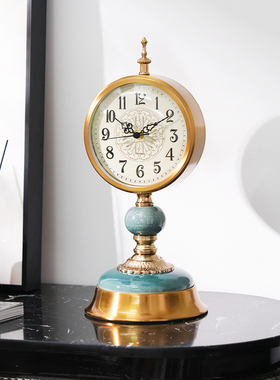 美式创意轻奢客厅陶瓷座钟