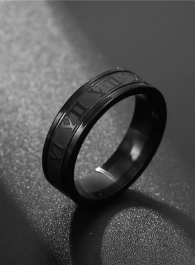 European and American hip-hop punk ring couple ring百搭戒指