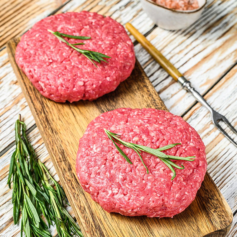 牛肉饼汉堡肉饼新鲜牛肉儿童早餐半成品冷冻牛排安格斯牛肉馅饼-图2