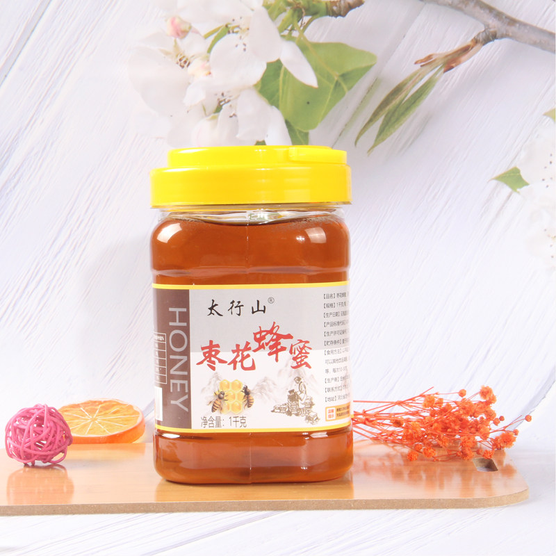 深山野生枣花蜜2斤太行山纯正天然农家正宗枣花蜂蜜自然成熟蜂蜜