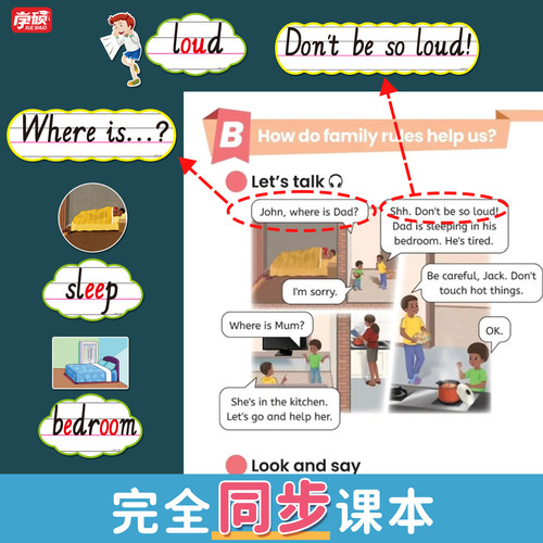 2026春季新人教版PEP小学英语4四年级下册云朵四线三格单词卡片句子型公开课黑板贴板书设计教学教具道具词条 - 图2