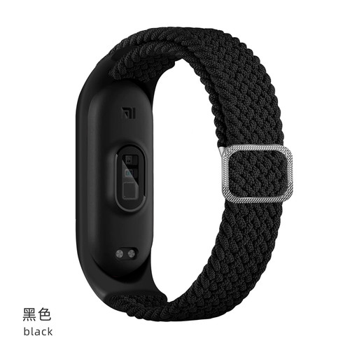 适用小米手环腕带3/4/5/6/7代替换编织尼龙回环表带通用NFC版智能手环魔术贴表链配件 - 图0