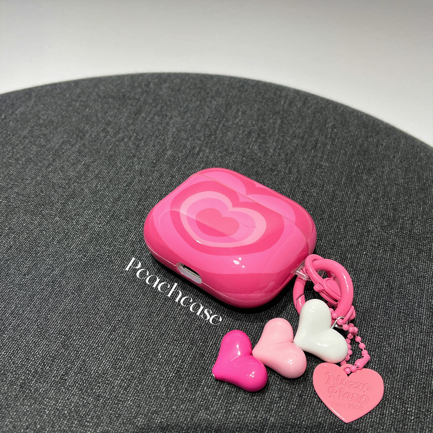 粉色爱心挂件适用airpods3保护套airpods2苹果耳机套airpodspro2代外壳三代蓝牙无线耳机盒女甜酷辣妹新款软