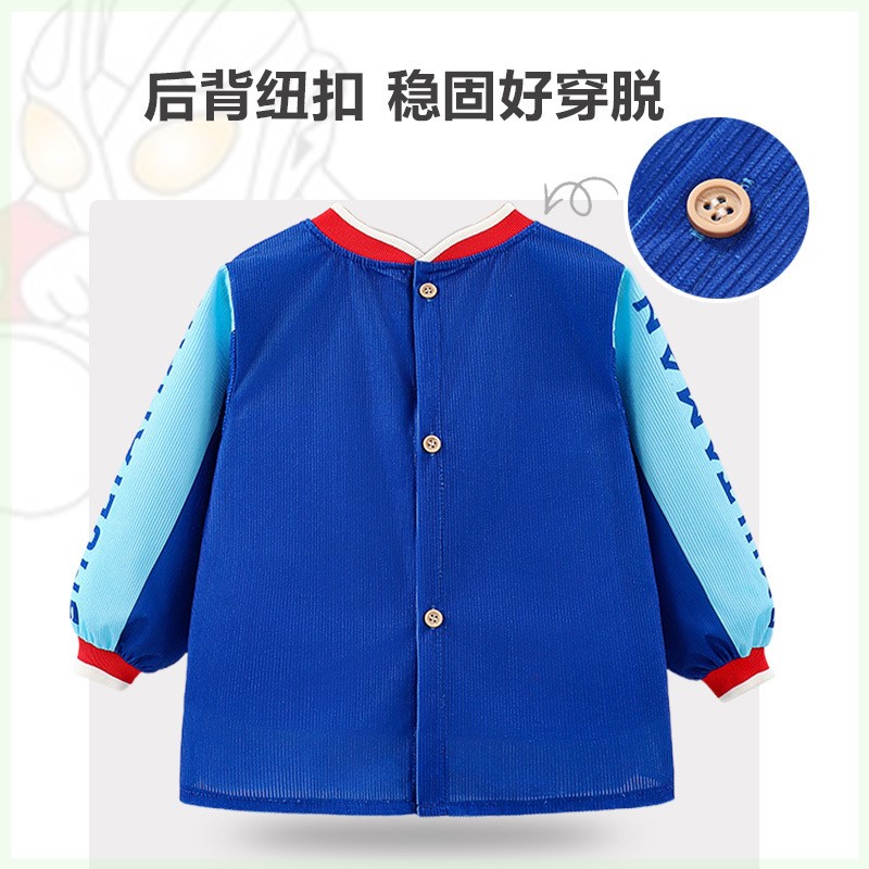 Children's Class A cotton coveralls for men in autumn and winter waterproof and anti-dirty long-sleeved eating bibs kindergarten aprons for outer wear for babies